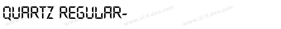 Quartz Regular字体转换